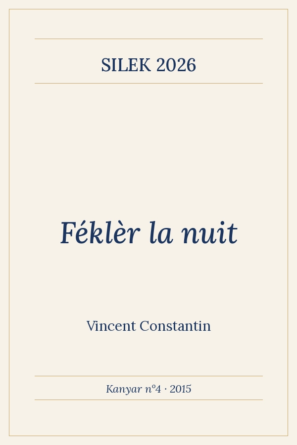 constantin_Fè kler la nuit couv